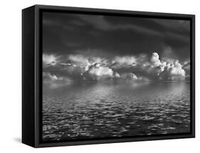 Cumulus Clouds over Water-marilyna-Framed Stretched Canvas