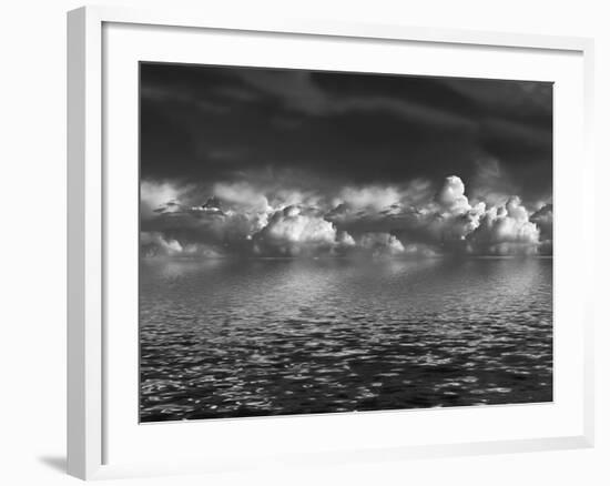 Cumulus Clouds over Water-marilyna-Framed Photographic Print