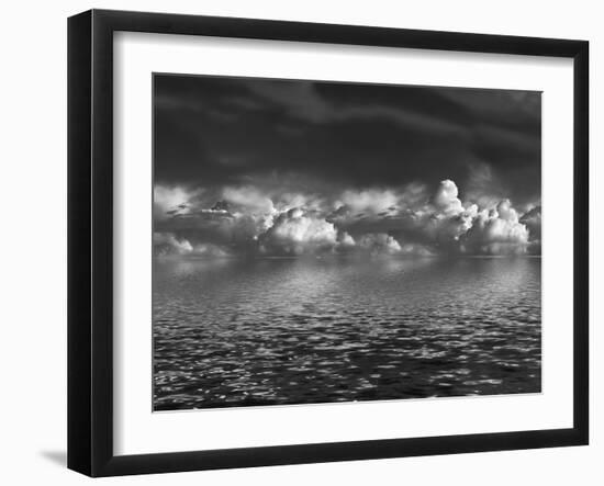 Cumulus Clouds over Water-marilyna-Framed Photographic Print