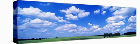 Cumulus Clouds with Landscape, Blue Sky, Germany, USA-null-Stretched Canvas