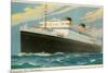 Cunard Britannic, Ocean Liner-null-Mounted Premium Giclee Print