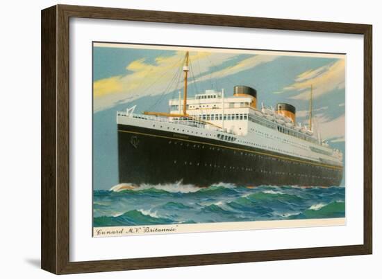 Cunard Britannic, Ocean Liner-null-Framed Art Print