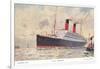 Cunard Carmania, Ocean Liner-null-Framed Art Print