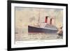 Cunard Carmania, Ocean Liner-null-Framed Art Print