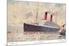 Cunard Carmania, Ocean Liner-null-Mounted Art Print