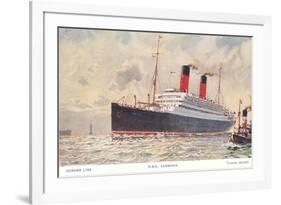 Cunard Carmania, Ocean Liner-null-Framed Premium Giclee Print