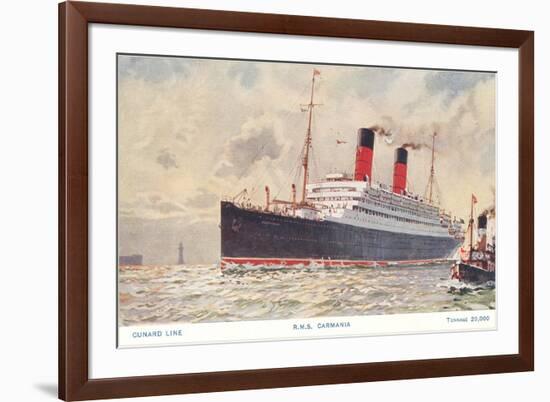 Cunard Carmania, Ocean Liner-null-Framed Premium Giclee Print