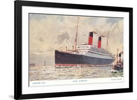 Cunard Carmania, Ocean Liner-null-Framed Premium Giclee Print