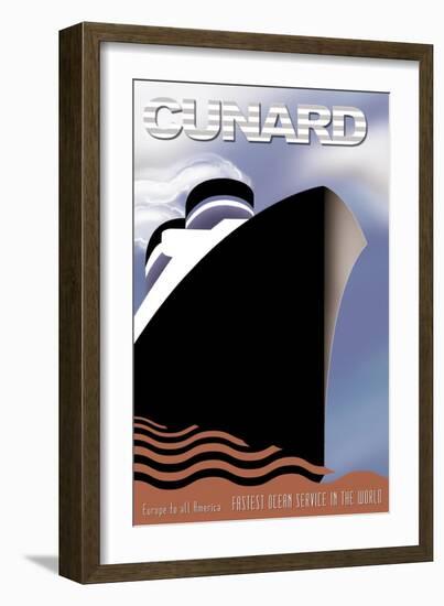 Cunard Fastest World Service-FS Studio-Framed Giclee Print