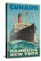 Cunard - Hamburg - New York'-Hans Fohrdt-Stretched Canvas