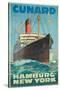Cunard - Hamburg - New York'-Hans Fohrdt-Stretched Canvas