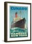 Cunard - Hamburg - New York'-Hans Fohrdt-Framed Giclee Print