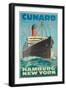 Cunard - Hamburg - New York'-Hans Fohrdt-Framed Giclee Print