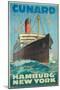 Cunard - Hamburg - New York'-Hans Fohrdt-Mounted Giclee Print