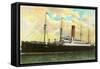 Cunard Ivernia, Ocean Liner-null-Framed Stretched Canvas