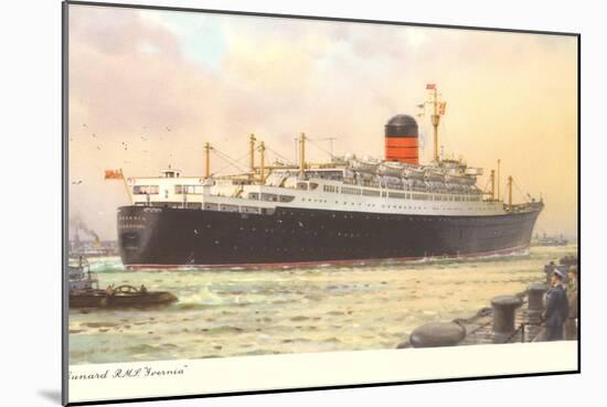 Cunard Ivernia, Ocean Liner-null-Mounted Art Print