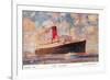 Cunard Lancastria, Ocean Liner-null-Framed Premium Giclee Print