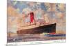 Cunard Lancastria, Ocean Liner-null-Mounted Premium Giclee Print