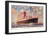 Cunard Lancastria, Ocean Liner-null-Framed Art Print