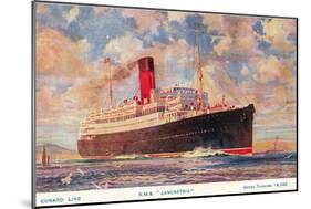 Cunard Lancastria, Ocean Liner-null-Mounted Art Print
