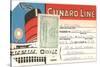 Cunard Line Baggage Tag with Inspection Stamp-null-Stretched Canvas