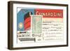 Cunard Line Baggage Tag with Inspection Stamp-null-Framed Art Print