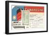 Cunard Line Baggage Tag with Inspection Stamp-null-Framed Art Print