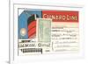 Cunard Line Baggage Tag with Inspection Stamp-null-Framed Premium Giclee Print