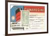 Cunard Line Baggage Tag with Inspection Stamp-null-Framed Premium Giclee Print