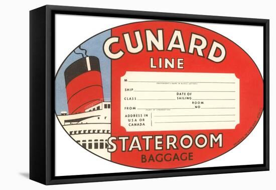 Cunard Line Baggage Tag-null-Framed Stretched Canvas