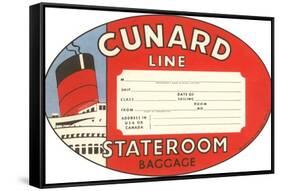 Cunard Line Baggage Tag-null-Framed Stretched Canvas