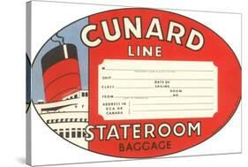 Cunard Line Baggage Tag-null-Stretched Canvas