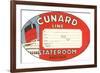 Cunard Line Baggage Tag-null-Framed Art Print