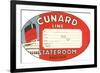 Cunard Line Baggage Tag-null-Framed Art Print