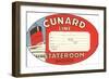 Cunard Line Baggage Tag-null-Framed Art Print