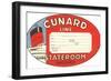 Cunard Line Baggage Tag-null-Framed Art Print