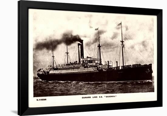 Cunard Line, Dampfschiff S.S. Saxonia, S.S. Sachsen-null-Framed Giclee Print