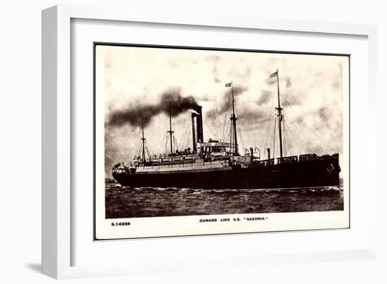 Cunard Line, Dampfschiff S.S. Saxonia, S.S. Sachsen-null-Framed Giclee Print