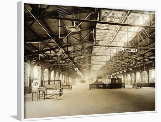 Cunard Line Pier Cleared Out for Titanicsurvivors-null-Framed Photographic Print