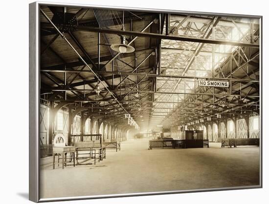 Cunard Line Pier Cleared Out for Titanicsurvivors-null-Framed Photographic Print