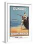 Cunard Line Poster-null-Framed Premium Photographic Print