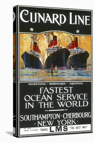 Cunard Line Poster-null-Stretched Canvas