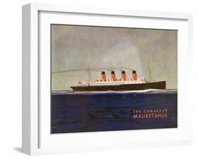 Cunard Line Promotional Brochure for 'Mauretania' C.1930-null-Framed Giclee Print