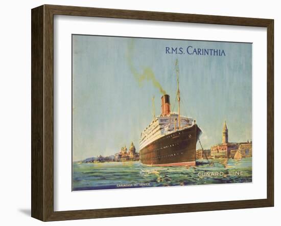 Cunard Line Promotional Brochure for R.M.S 'Carinthia' C.1926-30-null-Framed Giclee Print