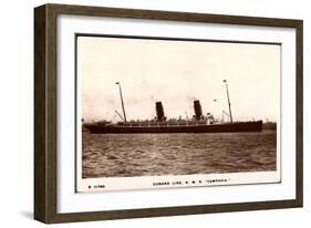 Cunard Line, R.M.S. Campania, Dampfschiff in Fahrt-null-Framed Giclee Print