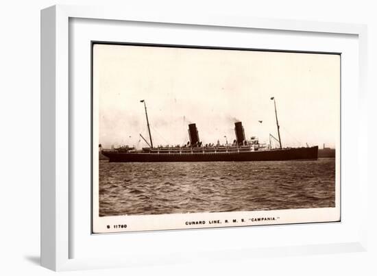 Cunard Line, R.M.S. Campania, Dampfschiff in Fahrt-null-Framed Giclee Print
