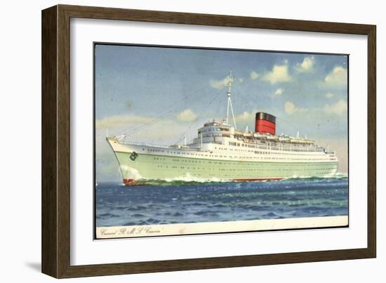 Cunard Line, R.M.S. Caronia, Dampfschiff in Fahrt-null-Framed Giclee Print
