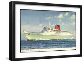 Cunard Line, R.M.S. Caronia, Dampfschiff in Fahrt-null-Framed Giclee Print