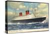 Cunard Line, R.M.S. Queen Elizabeth, Dampfschiff-null-Stretched Canvas