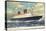 Cunard Line, R.M.S. Queen Elizabeth, Dampfschiff-null-Stretched Canvas